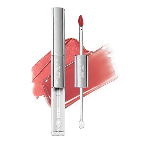 Double-Ended Lip Gloss ? Nourishing Tinted Lip Oil for a High-Shine Finish, Plumps, Non-Sticky, Moisturizes Dry Lips, Vegan & Cruelty-Free Lip Makeup (03 Tomato Red)