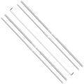 iPower 4-Pack 16 inch Bud Bowl Leaf Trimmer Blades Replacement, Stainless Steel for Spin Clean Cut, Included 2 Serrated 2 Straight Blades, Actual Length 13.4'', Silver