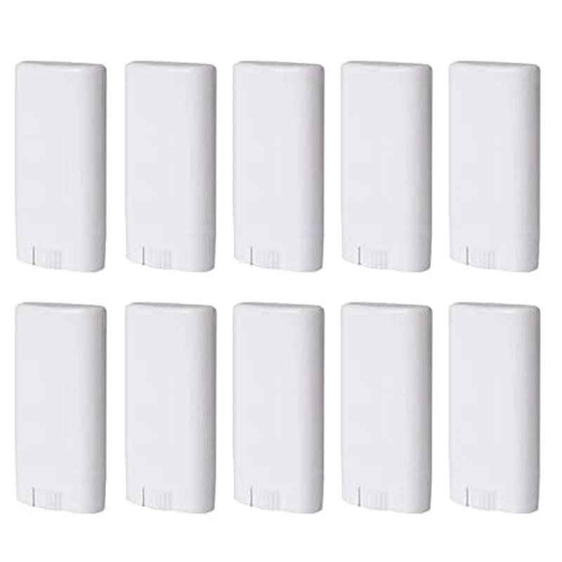 20 PCS 15ml White Empty Plastic Oval Deodorant Container Oval Lip Balm Tubes Lipstick Tube 0.5 Oz Deodorant Containers Oval Twist-Up Tubes BPA-Free for DIY Homemade Crayon Chapstick Holder