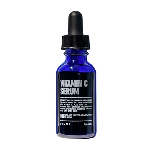 Vitamin C Face Serum for Men with Hyaluronic Acid - 1 oz Brightening