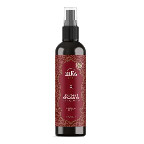 Earthly Body MKS Eco X Leave-In Treatment & Detangler - 10 Fl Oz Moroccan Argan & Hemp Seed Oil - Vegan & Cruelty-Free - Original / 10 Fl Oz