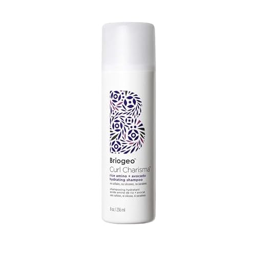 Briogeo Curl Charisma Rice Amino + Avocado Hydrating Shampoo, Define and Moisturize Wavy, Curly, and Coily Hair,Sulfate-free, Anti-Frizz, Hydrating Cleanse, Vegan, Cruelty-Free