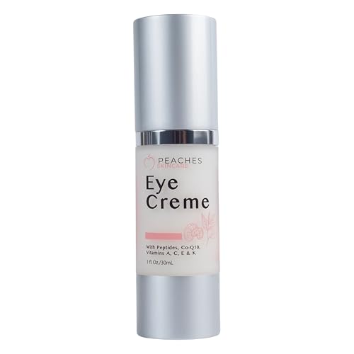 Peaches Skin Care Vegan Eye Cream with Peptides & Co-Q10 - 1 oz