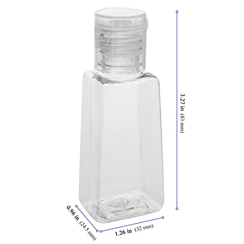 KEILEOHO 200 PCS Plastic Empty Bottles with Flip Cap, 1oz/30 ml Refillable Travel Size Bottles, Mini Plastic Empty Toiletry Bottles for Lotions, Creams, Shampoo and Toiletries