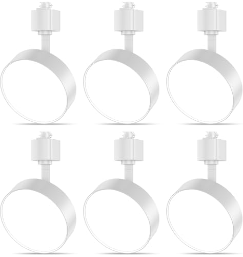 Diffuse LED Track Lighting Heads H Type 12W 3000K White 6 Pack - Easy Install
