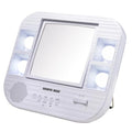 Lighted Makeup Mirror with 5X Magnification and Bluetooth - White Vanity