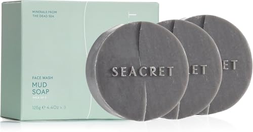 Dead Sea Mud Soap Bar 3-Pack - Deep Pore Purifying Facial & Body Cleanser