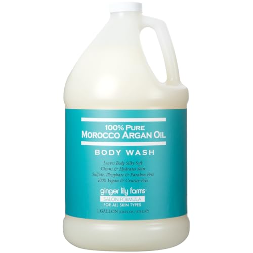 Argan Oil Body Wash 128oz - Pure Morocco Nourishing Shower Gel with Vitamins & Aloe Vera - Eco-Friendly & Cruelty-Free