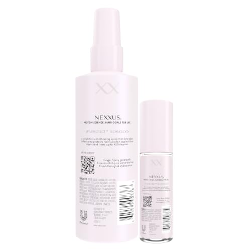 Nexxus Thermal Shield Spray & Lightweight Hair Oil Bundle for Heat & Frizz Protection