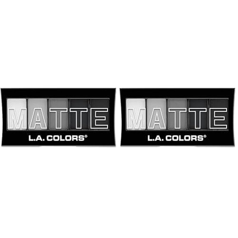L.A. COLORS 5 Color Matte Eyeshadow, Black Lace, 0.08 Ounce (Pack of 2)