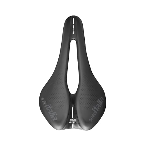 Cycling Saddle - Novus Evo Boost Superflow Unisex Bike Seat 248x145mm Black