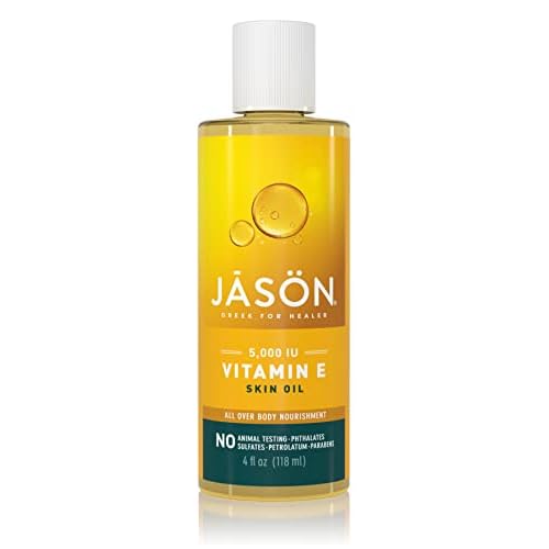 JASON Moisturizing Creme, Vitamin E 25,000, Age Renewal, 4 Oz & Skin Oil, Vitamin E 5,000 IU, All Over Body Nourishment, 4 Oz