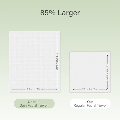 Unifree XL Disposable Face Towels 200 Count - Biobased, Sensitive Skin Friendly Variation 4
