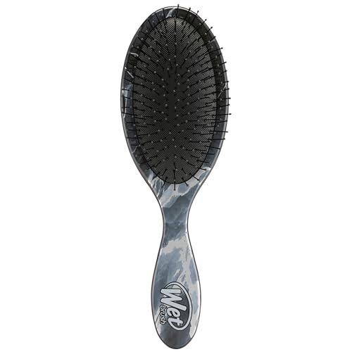 Wet Brush Original Detangler Brush - Metallic Marble, Onyx - All Hair Types - Ultra-Soft IntelliFlex Bristles Glide Through Tangles with Ease - Pain-Free Comb for Men, Women, Boys and Girls
