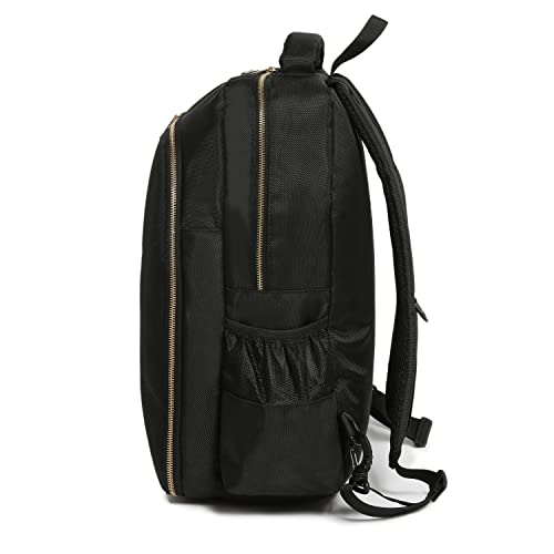 Portable Backpack for Clippers & Supplies - Hair Clippers Organizer Bag - Large - Travel Bag for Barbers & Hairstylists - Tools (BLACK)