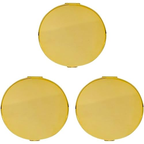 Stephanie Imports Set of 3 Double Sided Magnifying Compact Mirrors (Gold, Oval)