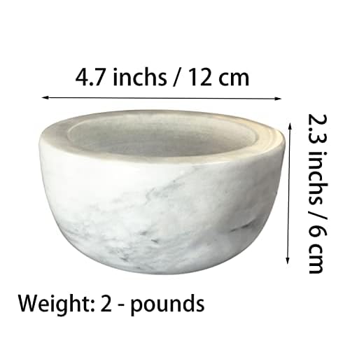 Marble Shaving Bowl£¬Handcrafted White Marble Later£¬Shaving Soap & Cream Bowl for Men£¬Lather Mug with Interior Grooves Builds a Rich.