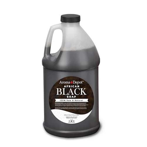 Aroma Depot Raw African Liquid Black Soap 133.2 fl oz Unscented - Ghana Made