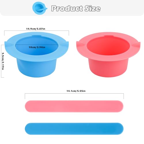 2Pcs Non-Stick Silicone Wax Warmer Liner Kit with Spatulas for Hair Removal