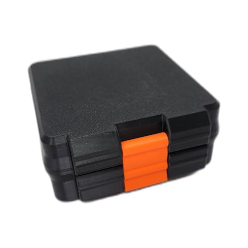 3D Printed Vial Storage Case for 3ml Vials - Freezer Safe Hard Shell Organizer - Black/Orange, Holds 25 Vials
