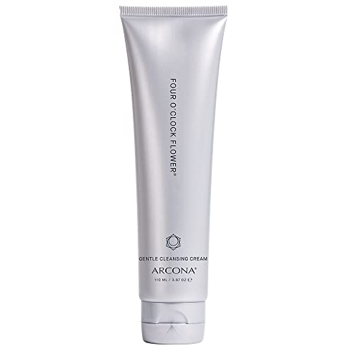 ARCONA Four O'Clock Flower Gentle Cleansing Cream - Moisturizing Face Wash for Sensitive Skin, Organic Lavender, Green Tea, Chammomile, Hyaluronic Acid, Vegan, Cruelty Free, 3.67 oz. Made In The USA
