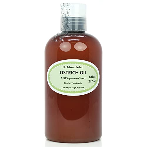 Pure Organic Ostrich Oil - 8 oz Skin & Hair Nourishing Moisturizer