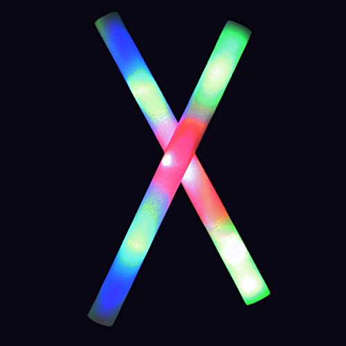 100 LED Foam Party Sticks Lights - Multi-Color Modes for Weddings, Birthdays & Events - Variation of THIS listing