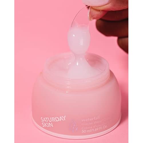 Saturday Skin Face Moisturizer Water Face Cream Natural Oil free Gel Type Cream From Alaska Glacier Water and Face Cleanser Hydrating Foam Cleanser Natural ingredients