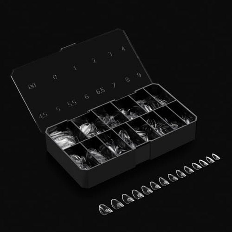 Apr?s Gel-X¢ç Almond Box of Nail Tips | 280 Gel-X Tips, Soft Tips, 14 Sizes 00-9 | Half-sizes Included (Natural Almond Short, 280 Count)