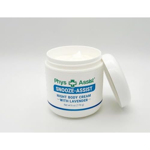Snooze-Assist Body Cream ? Enriched with Lavender Oil ? Calming & Nourishing Night Cream ? Non-Greasy, Clean Fresh Scent, Easily Absorbed ? 6 oz.