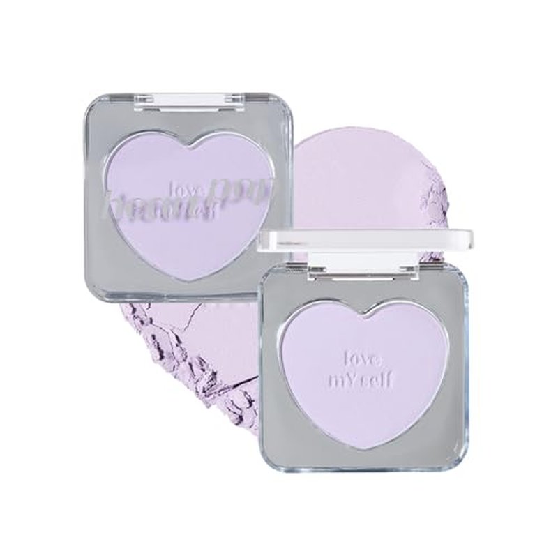 ETUDE Heart Pop Blush, Cool Lavender Cheek Color, Natural Highlight & Glossy Finish, Lightweight Formula, Compact 0.2 oz ? Lavender Snow