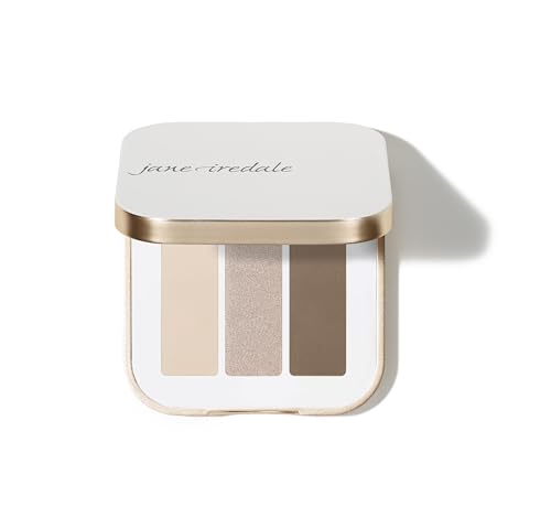Jane Iredale PurePressed Eye Shadow Triple in Driftwood – Mineral Pigment, Long-Lasting & Crease-Resistant