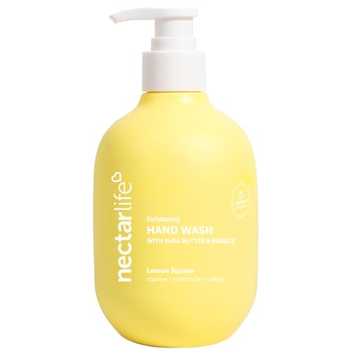 Lemon Squeeze Exfoliating Hand Wash with Shea Butter & Volcanic Pumice - Vegan, Rejuvenating, Hand Scrub - Nectar Life