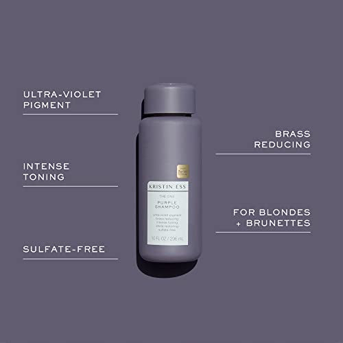 Kristin Ess Purple Shampoo & Conditioner Set 10 oz - Blonde, Brunette, Silver Hair Toning