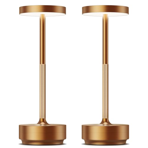 SAKRINGT 2 Pack Rechargeable LED Cordless Table Lamps Outdoor Indoor Waterproof
