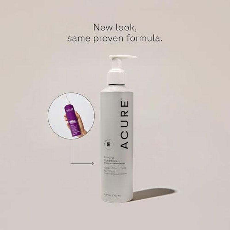 Acure Bonding Conditioner - Deep Moisture Conditioner for Women & Men w/ Dry, Damaged, Fine, Dry, Damaged, Color Treated Hair, Cocoa Butter & Avocado Oil, Vegan, Paraben & Sulfate Free - 8 fl oz