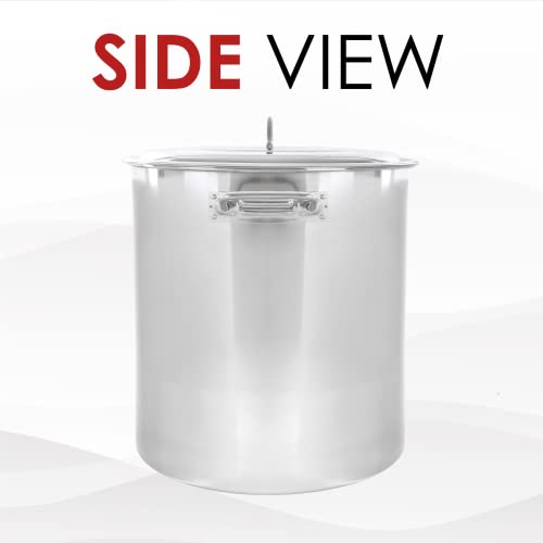 40 Quart Stainless Steel Stock Pot with Lid - Commercial Heavy Duty Cooking
