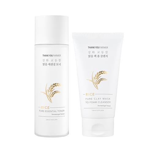 Rice Pure [Essential Toner + Clay Mask Foam Cleanser] Bundle