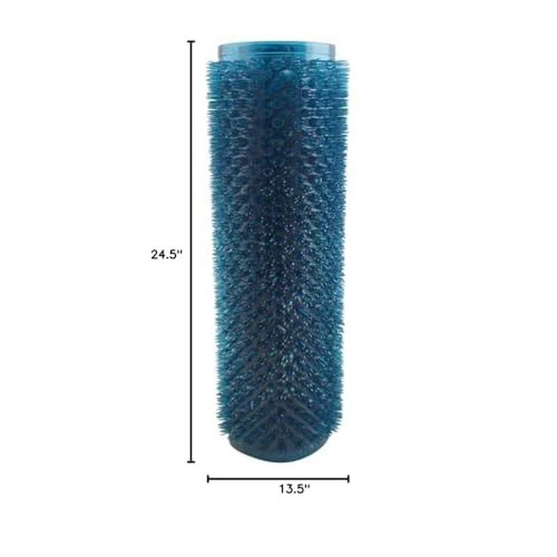 Grass Textured Spa Quality Foot Scrubber Shower Bath Mat Anti-Slip 24.5" x 13.5" Comforts Tired Feet (Blue)