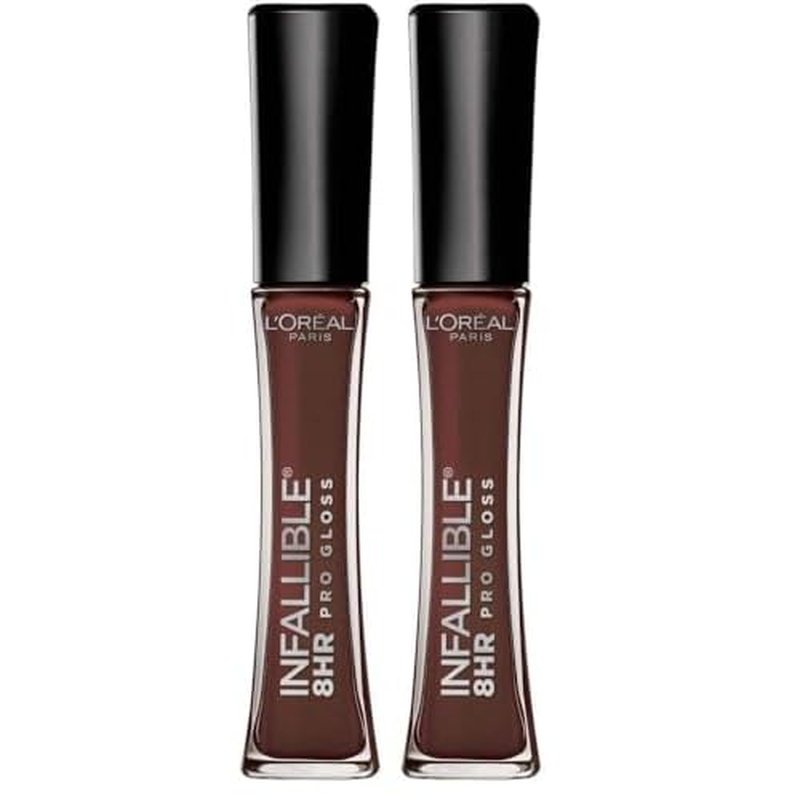 L¡¯Oreal Paris Makeup Infallible 8 Hour Hydrating Lip Gloss, Truffle, 0.21 Fl Oz (Pack of 2)