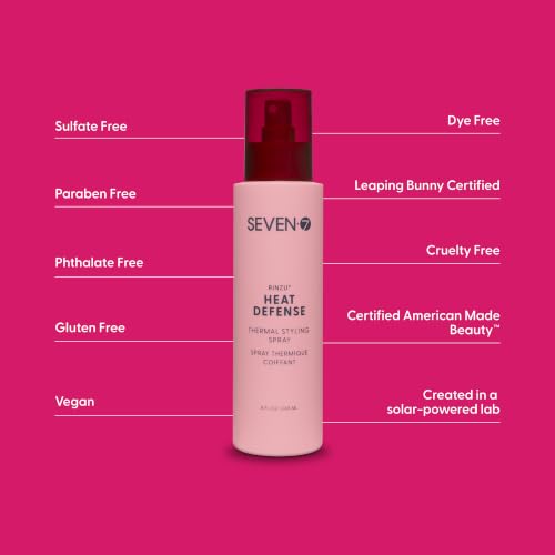 Bergamot 8oz Heat Defense Thermal Styling Spray with Castor Oil & ProVitamin B5 - Frizz Control & Shine