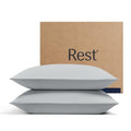 REST Evercool+ Cooling Pillowcases for Hot Sleepers - Light Gray, Standard, 2 Pack