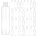 ZEONHAK 30 Pack 8oz Reusable Clear Plastic Travel Bottles with Flip Cap