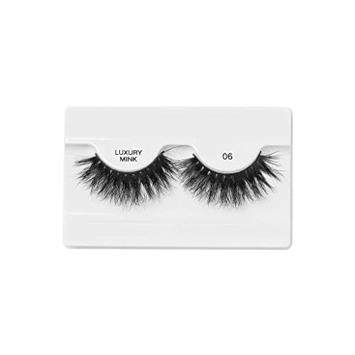 i?ENVY Luxury Mink Collection 100% Real Mink (1 Pack, 6 i?ENVY False Lashes Luxury Mink Collection Eyelashes 100% Real Mink Glamorous Eye Look Lashes Maximum Fluffiness 3D Multi-Curl Angle)