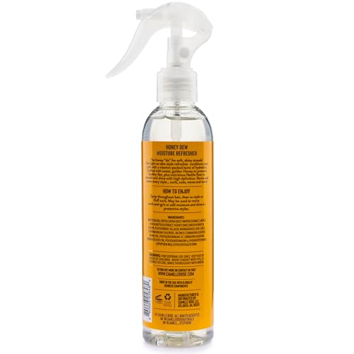 Camille Rose Curl & Detangler Spray 2-Pack - Honey Dew Liquid Moisture Refresher, 8 Fl Oz Each