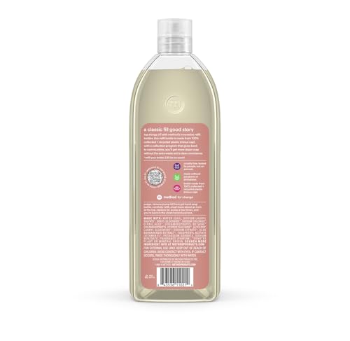 Method Premium Gel Hand Soap Refill Vanilla + Raspberry 34 Fl oz Pack of 4
