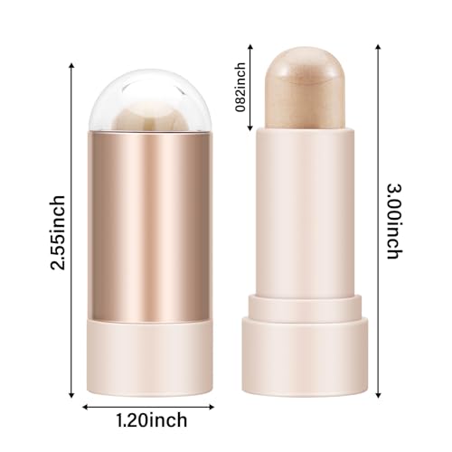 Face Highlighter Stick, Cream Contour Highlighter Makeup Stick, Natural Smooth Shimmer Highlight, Waterproof and Long Lasting Illuminator