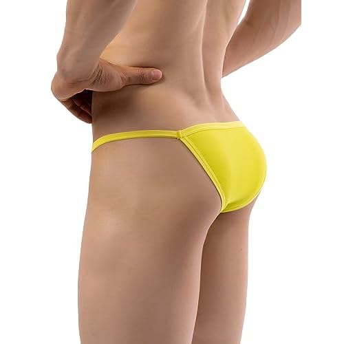 iKingsky Men's String Bikini Underwear High-leg Opening Briefs Sexy Brazilian Cut Bulge Underwear