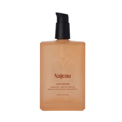 NAJEAU Hair Serum with Marula & Argan Oils for Frizz Control & Shine - Vegan, Paraben-Free