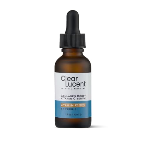 Vitamin C Serum 20% with Ferulic Acid & Vitamin E - Brightening Facial Serum for Dark Spots, Wrinkles & Uneven Skin Tone - Fast-Absorbing, Non-Irritating Formula - 1 fl oz